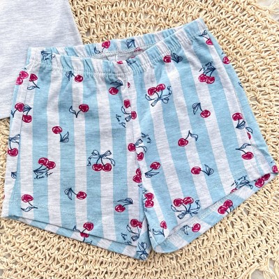 Conj Pijama Cherry Festival Cerejinha Cinza